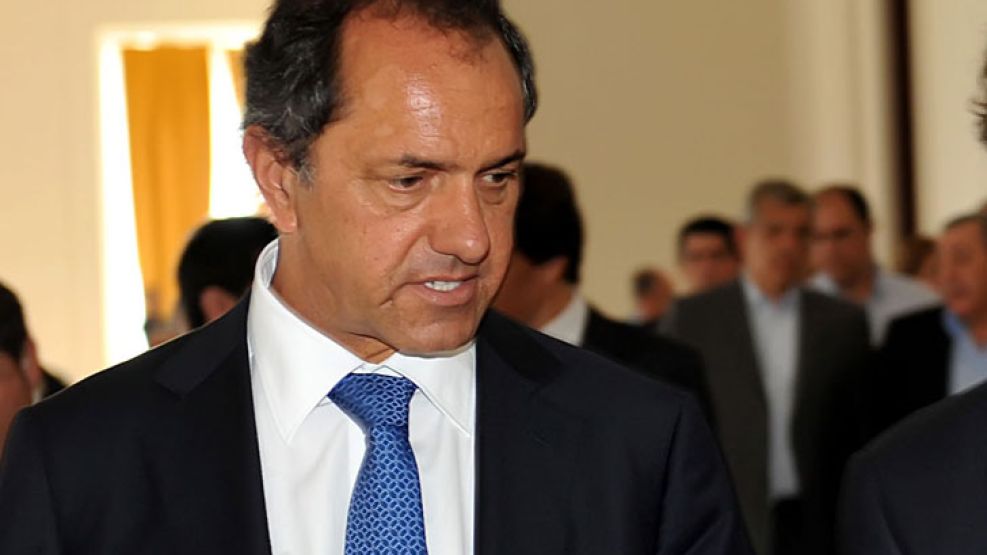 El candidato oficialista, Daniel Scioli.