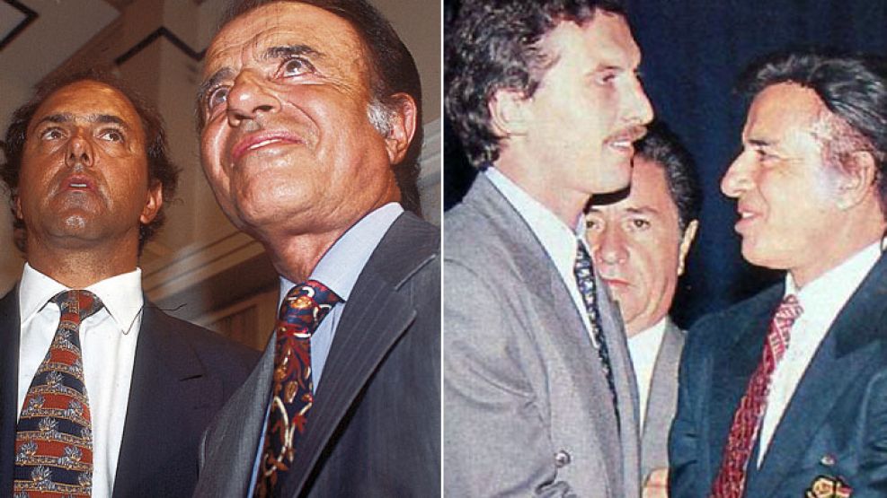 Scioli y Macri con Menem. 