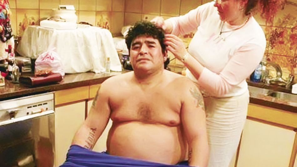 Maradona antes de operarse