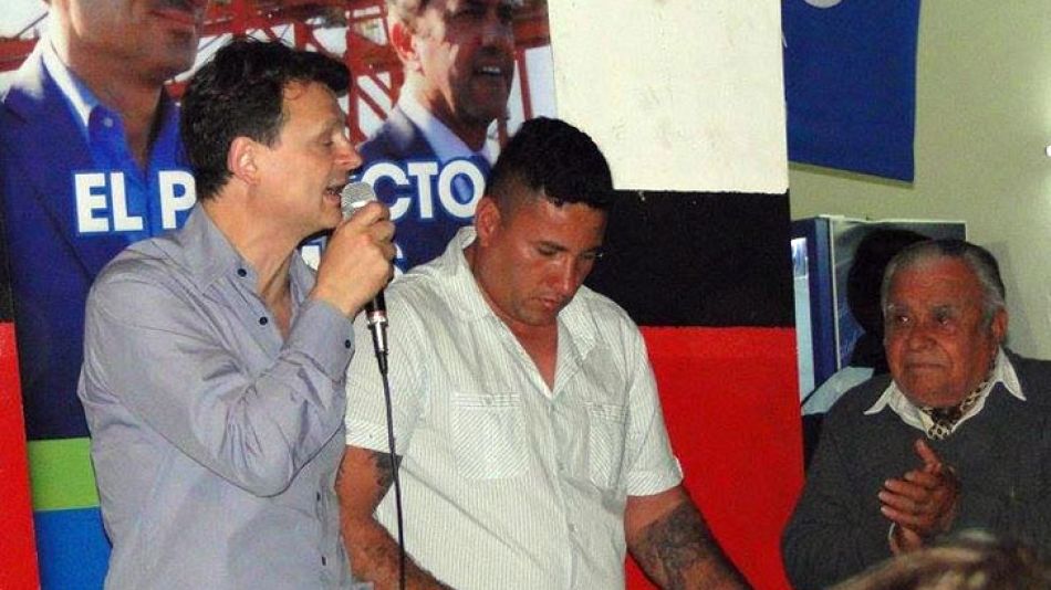 Bruera junto al barra de Gimnasia y Esgrima de La Plata.