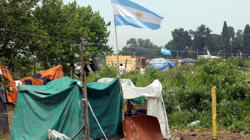 La toma de terrenos en Merlo.