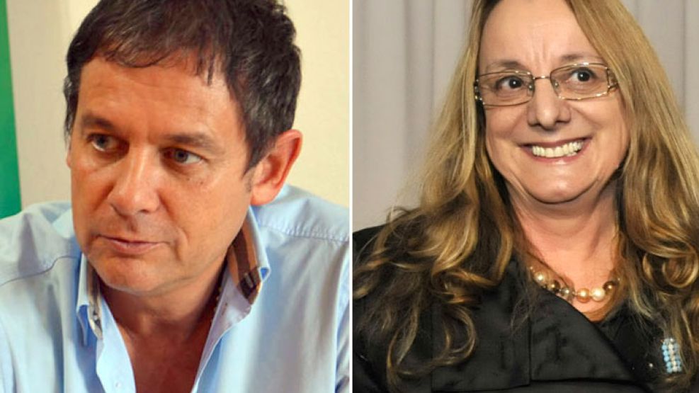 Izquierda: el diputado Eduardo Costa. Derecha: la ministra de Desarrollo Social, Alicia Kirchner.