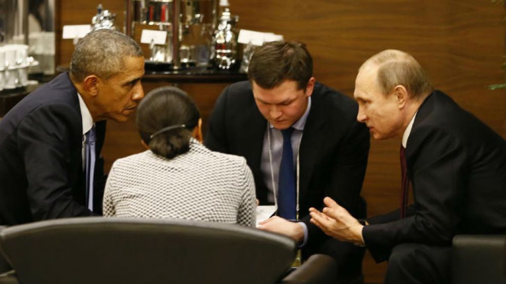 Barack Obama y Vladimir Putin en el G-20
