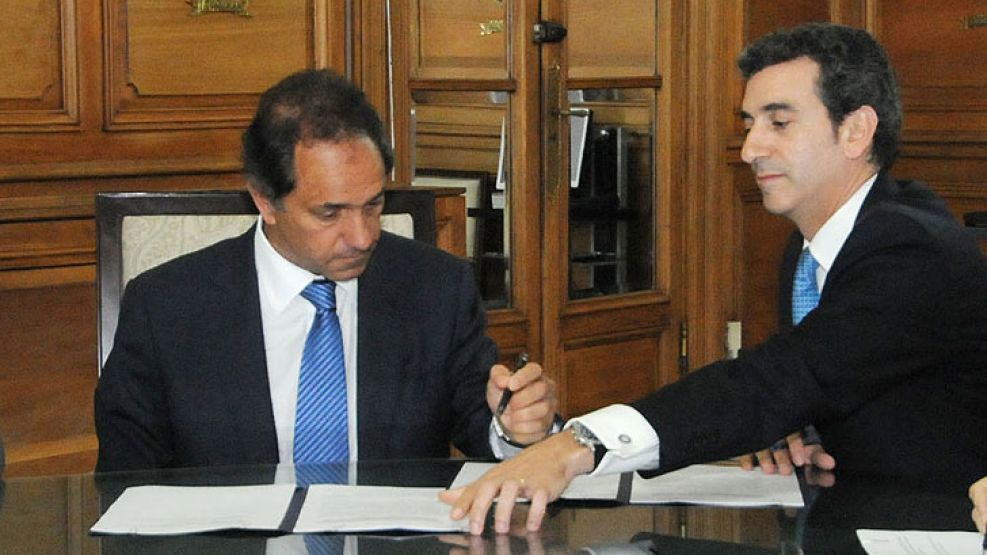 Scioli y Randazzo juntos en otra época. No hay retorno en la interna.