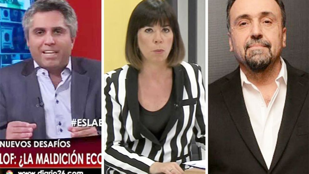 Formatos. El periodista Maximiliano Montenegro, en el prime time de Canal 26, una de las pocas producciones propias del canal. María O’Donnell, producida por Hector Calós para canal 26. Roberto Navarr