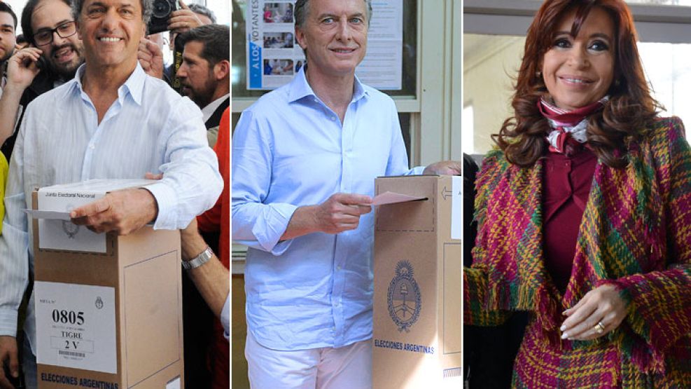 Scioli, Macri y Cristina ya votaron. El perfil de votación.