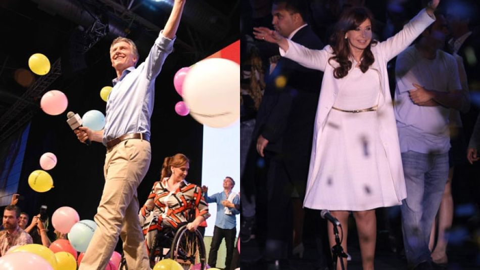 Mauricio Macri y Cristina Fernández de Kirchner.