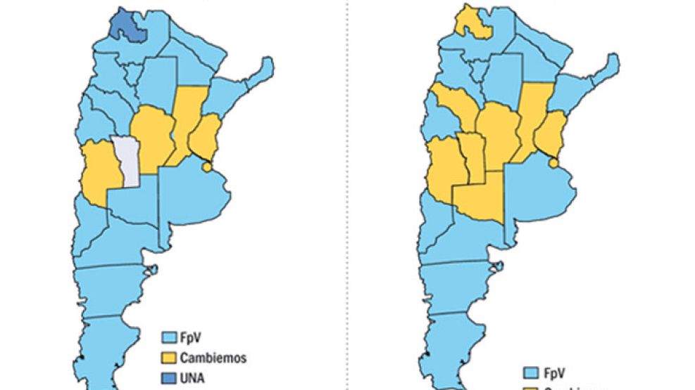 En octubre, La Pampa, La Rioja, Jujuy y San Luis le habían dado la espalda. Ayer, ganó el candidato opositor. Scioli superó los votos en 14 de los 24 distritos, pero perdió en lugares centrales.