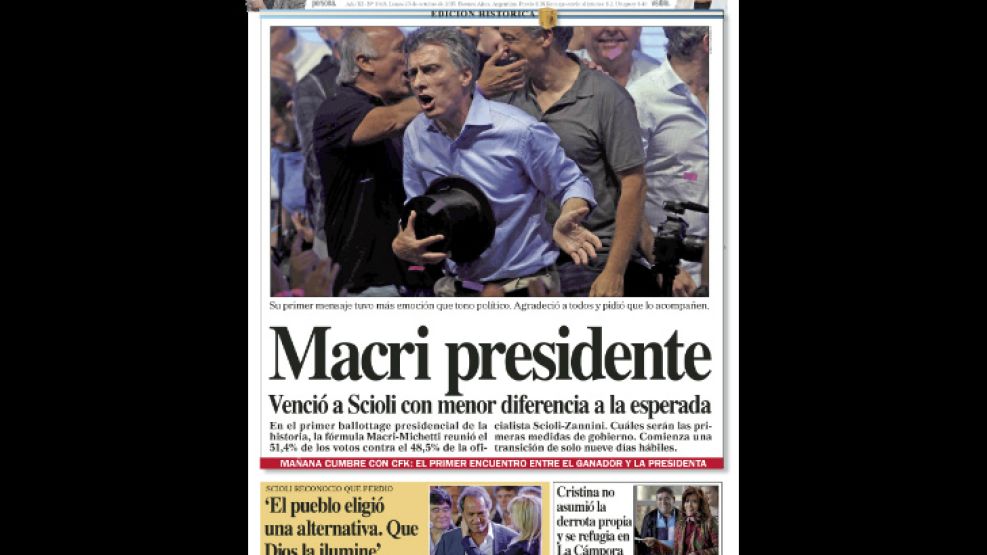 Portada de la edición especial de Diario Perfil.