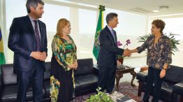 Brasilia. Rousseff recibió a Macri en su despacho del Planalto, un privilegio reservado a jefes de Estado. 
