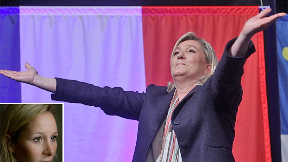 Tía y sobrina. Marine Marion Le Pen lideran todos los sondeos.