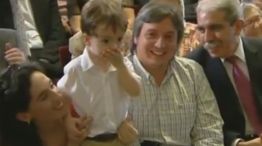 El nieto de CFK protagonizó el acto de despedida de la mandataria