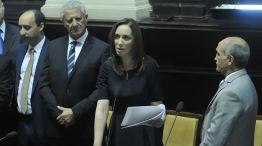 María Eugenia Vidal, durante la jura.
