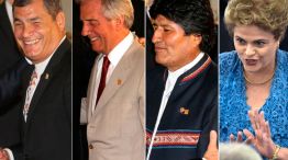 Rafael Correa, Tabaré Vázquez y Evo Morales asistieron a la asunción presidencial.