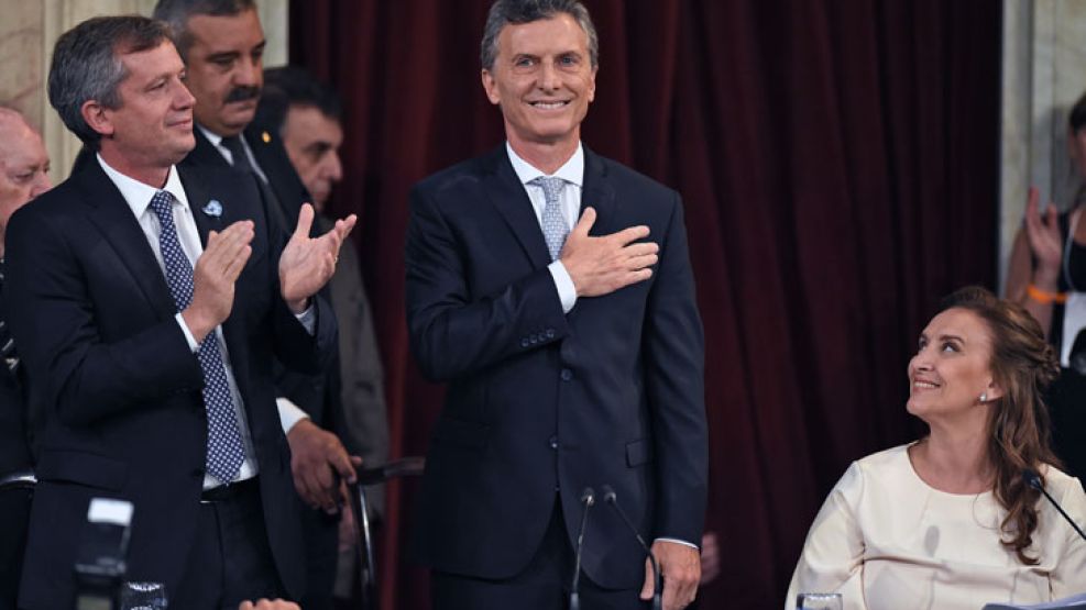 Mauricio Macri en la jura presidencial