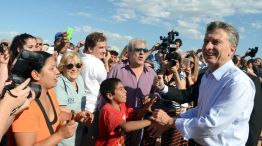 Macri inauguró obras de un tramo de la ruta 8. 