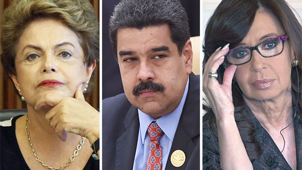 En apuros. Dilma Rousseff corre el riesgo de un juicio político. El chavismo de Maduro acaba de sufrir una paliza en las urnas. El kirchnerismo perdió por primera vez una elección presidencial.