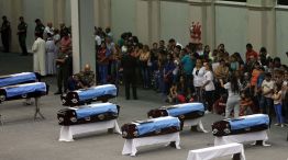 Velatorio de los gendarmes fallecidos en Salta.