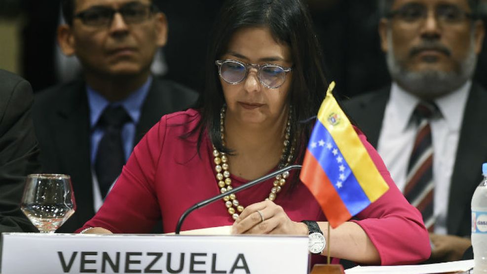 Delcy Rodríguez, Canciller de Venezuela.