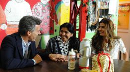 Mauricio Macri visitó a Barrientpos junto a su esposa Juliana Awada y su hija Antonia.