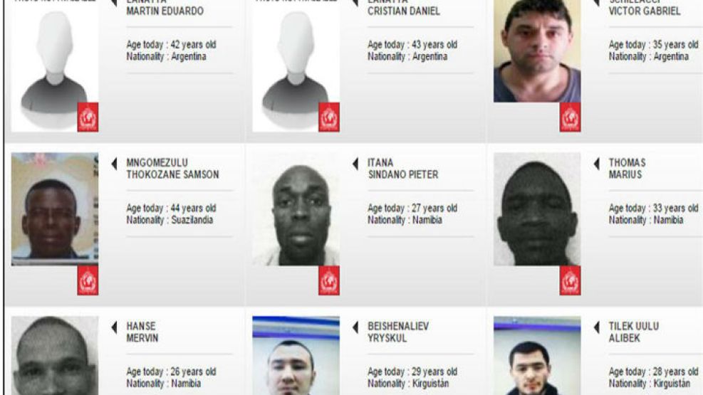 Los condenados por el Triple Crimen encabezan el listado de los más buscados por INTERPOL.