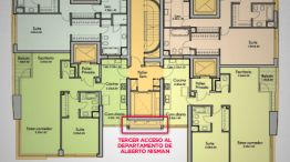 Plano del piso 13 de Le Parc, en el que vivía Alberto Nisman.