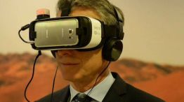Macri probó la realidad virtual