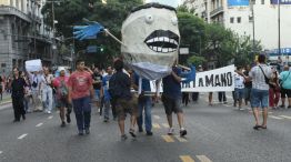 Hoy se realizó la denominada "Marcha de los Ñoquis".