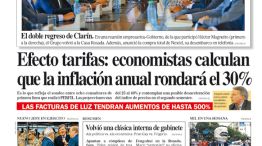 Tapa de la edición impresa del diario Perfil del 30 de Enero de 2016