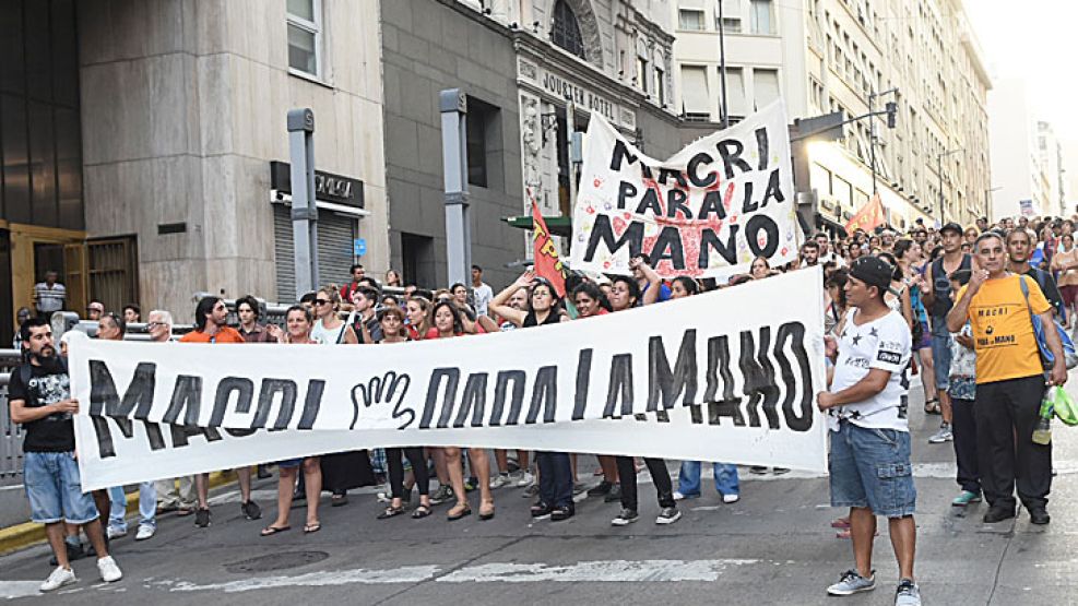 Reclamo. Bajo el lema La Marcha de los Ñoquis los echados se manifestaron en Plaza de Mayo.<br>