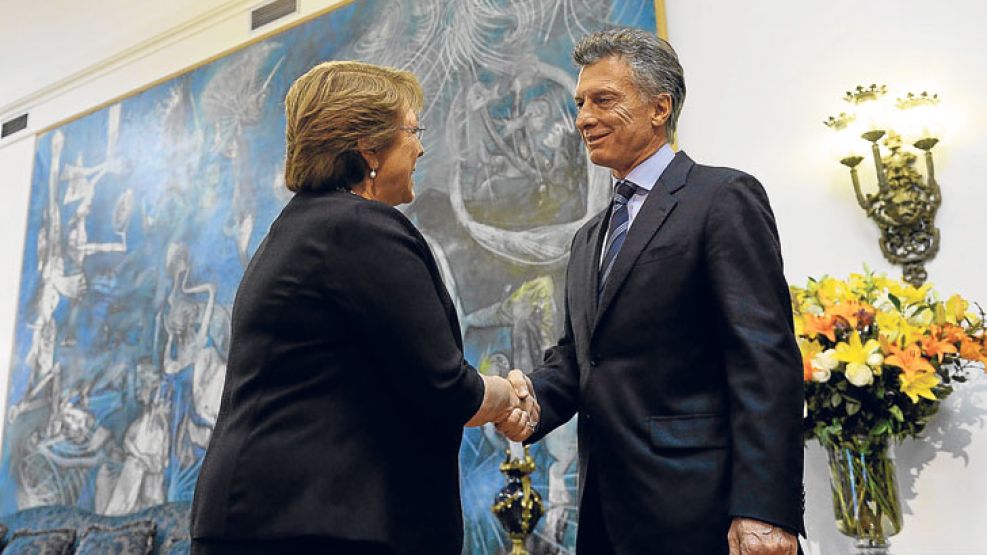 Sintonia. Macri y Bachelet construyeron en pocos días una relación pragmática y cercana.