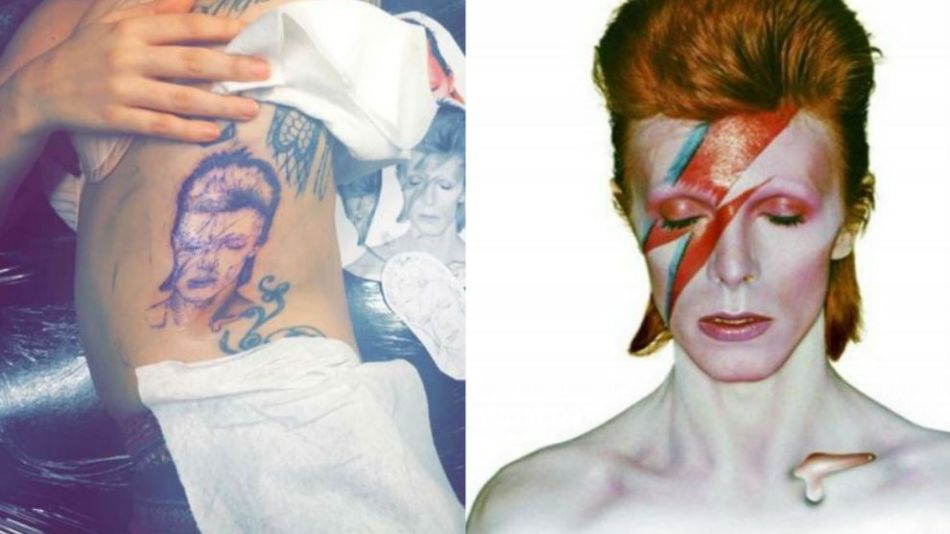 Lay Gaga tatuaje David Bowie