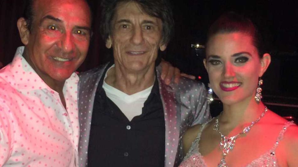 Ron Wood con Carlos Copello y Anabela Brogioli