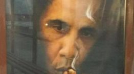 El presidente de los Estados Unidos, Barack Obama, expuesto en una campaña rusa para no fumar.
