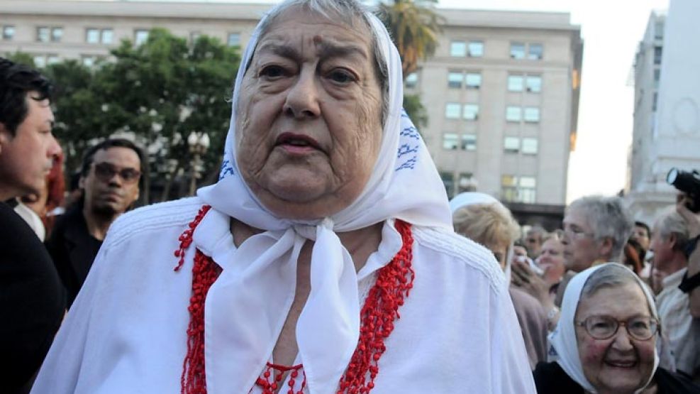 La titular de Madres de Plaza de Mayo, Hebe de Bonafini.