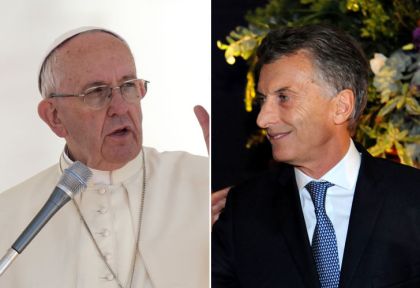 Resultado de imagen para papa francisco y macri