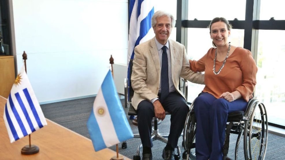 Michetti dialogó con Tabaré Vázquez buscando afianzar las relaciones entre ambos países.