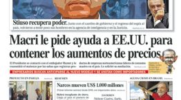 Tapa de la edición impresa del diario Perfil del 6 de Marzo de 2016