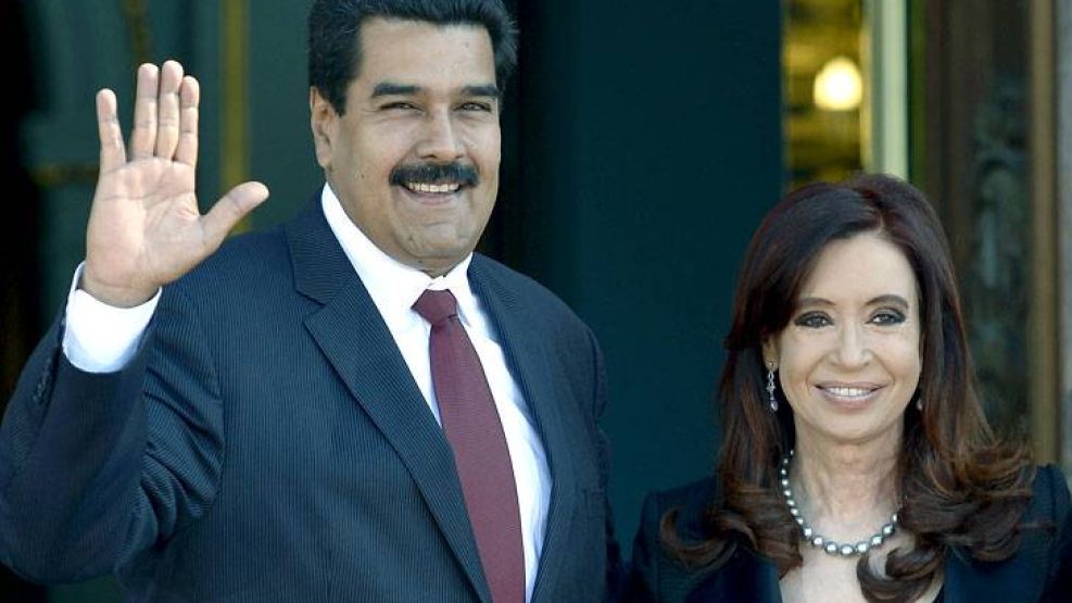Cristina Fernández de Kirchner y Nicolás Maduro.