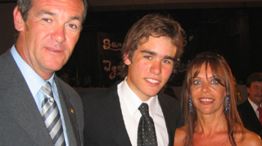 Marcelo Macarrón junto a Nora Dalmasso y el hijo de ambas.