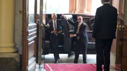 El presidente de los Estados Unidos, Barack Obama, partió a las 10.47 desde el Palacio Bosch rumbo a la Casa Rosada, en medio de un fuerte operativo.