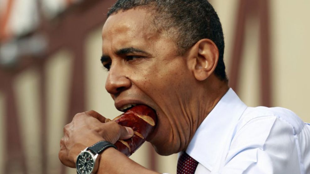 Archivo. Son usuales en Estados Unidos las fotografias de Obama mientras almuerza.