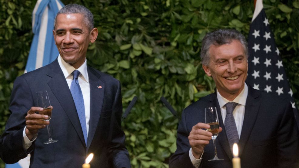 La cena de gala fue la última actividad de la primera jornada de Obama en Argentina.
