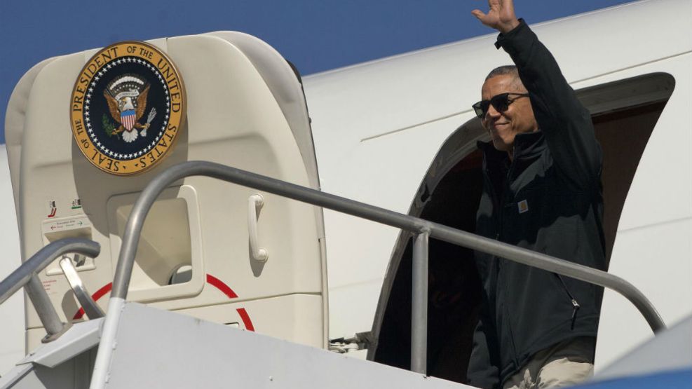 El presidente Barack Obama ya está en Bariloche junto a su familia.