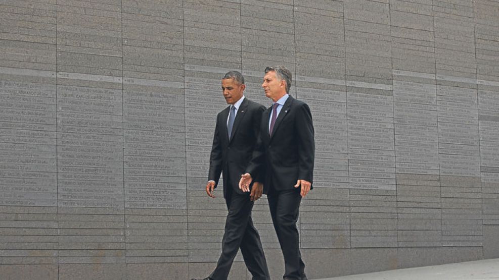 Relanzados. Los Derechos Humanos tuvieron su lugar en la agenda de Barack Obama y Mauricio Macri, que esta semana visitaron juntos el Parque de la Memoria.