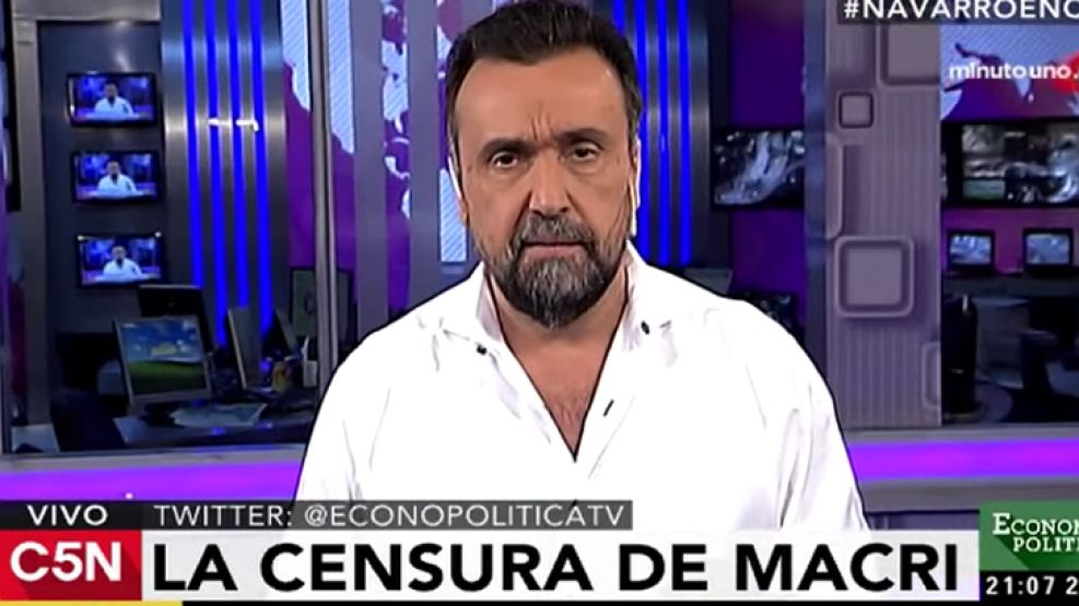 Roberto Navarro, durante la emisión de este domingo por C5N.