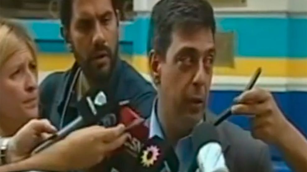Leandro Rombola, abogado de Silvio Guillermo Martinero, dio declaraciones a la prensa.