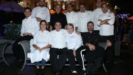 José Rocha (Ejecutivo de Hyatt Regency Dubai), Carlos Contrera (Chef de Banquetes de Palacio Duhau – Park Hyatt Buenos Aires), Damián Betular (Pastry Chef de Palacio Duhau – Park Hyatt Buenos Aires), Manuel Barraza (Chef de Duhau Restaurante &