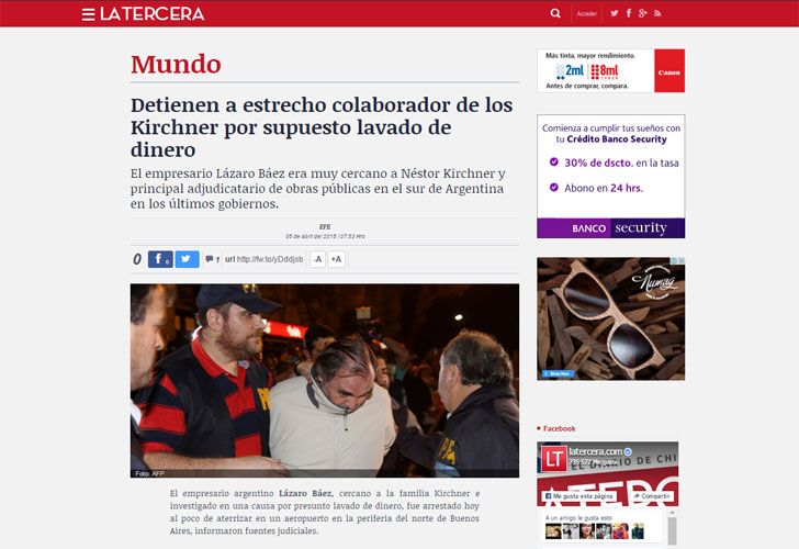 Los medios del mundo hicieron eco de la detención.