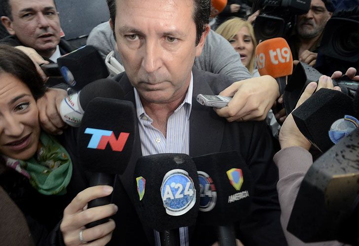 El detenido financista Leonardo Fariña llegó después de Rossi a tribunales.